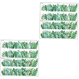 ifundom 2 Sets Pflanzen-Sockellinie Blumen-Aufkleber Spiegelbesatz Abnehmbare Aufkleber Tapetenbordüren Pflanzen-Wandaufkleber Florale Wandaufkleber Tapetenbordüre Pflanzen-Tapete