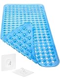 Homerella Badewannenmatte rutschfest Hautsensitiv 88x39cm, INKL. AUFHÄNGUNG | Antirutschmatte Badewanne BPA frei | Duschmatte schimmelresistent & maschinenwaschbar | Badematte rutschfest