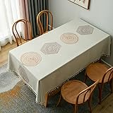 JIALIANG Wasserabweisend Tischwäsche 90x90cm Abwaschbar Tischdecke Eckig Lotuseffekt Wasserdicht Segeltuch Tischtuch Fleckschutz Pflegeleicht Schmutzabweisend Tischwäsche