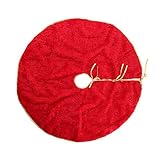 Wankd Weihnachtsbaumdecke, aufwendig genähte Weihnachtsdeko Verkleidet den Baumständer und bietet viel Platz (90cm)