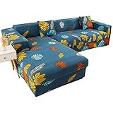 youngfate Sofabezug L Form Ecksofa Spannbezug Armlehnen Elastischer Stretch Sofa Überwürfe Schonbezüge Der Klassische Druck Ist Universell, Hat Einen Guten Rutschfesten Effekt Und Ist Waschbar