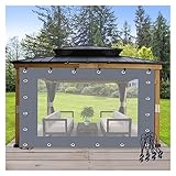 Transparente wasserdichte Plane Spleißen Plastikplane UV-beständig Winddicht für Vordächer, Pavillons，Anpassbar (Color : Gray, Size : 10x2.8m/33x9.24ft)