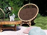 Benlemi Ein natürlicher, bequemer Gartenstuhl, handgeflochten aus Weidengeflecht CLER Braun Handgenäht 100% Ökologisch/Geeignet Sowohl für Interieur als auch Exterieur