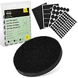 STARKL® Filzgleiter selbstklebend Schwarz (151 Stück) I 4mm Dicke Filzgleiter für Stühle I Möbelgleiter Filz selbstklebend I Möbelgleiter aus hochwertigem Nadelfilz I Filzgleiter Schwarz