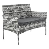 Azuma Gartenbank, Legierter Stahl, grau, Bench Size: W108 x H82 x D58cm