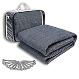 Froadp 3x6m Camping Outdoor Teppich Vorzeltteppich Wetterfest aus HDPE mit Aluminiumringen und Erdspießen Gewebeplane Campingmatte Zeltteppich im Freien mit Tragetasche für Versammlungen Ausflüge
