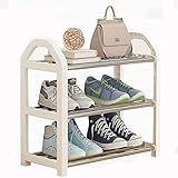 NIAWECAN Kleines Schuhregal, 3-stöckiges Schuhregal, Mini-Schuh-Organizer, Schuhaufbewahrung, Schuhregal für Kinder, Schuhständer, Organizer für Schrank, Eingangsbereich, Flur, 42 x 19 x 43 cm