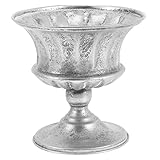 ULTECHNOVO Eisen Blumentopf Blumentöpfe Innen Urne Blumentopf Desktop Ornament Blumenständer Persönlichkeit Silber Eisen