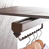 Ausziehbare Kleiderstange - Verstellbarer Garderobenauszug, Push-Pull-Garderoben-Organizer, Ausziehbare Garderobenstange Aus Metall Und Edelstahl, Platzsparend, Belastbar Bis 30 Kg (Size : 280mm)