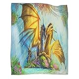 BOHHO Dragon Anti-Pilling-Flanell Fleece Überwurf 40x50inch(100x130cm) Mythic Couch-Sofa-Decke Plüsch-Fuzzy-Decke Superweiche 3D-Kuscheldecke Für Kinder Teenager Und Jungen