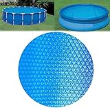 Pool-Solardecke, 6/8/10/12/15 Fuß, runde Solarabdeckung, wasserdicht, staubdicht, wärmespeichernd, Whirlpool-Abdeckung für Garten und Außenbereich, Sicherheitsabdeckung im Blau-Serien-Stil, mit Blas