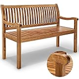 tillvex Gartenbank Holz wetterfest 150 cm | Parkbank Massivholz | Balkonbank für 3-4 Personen | Sitzbank 320 kg belastbar | Holzbank Gartenmöbel für Balkon, Terrasse & Garten