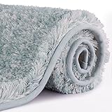 FCSDETAIL rutschfeste, Hochflor Badteppiche, Maschinenwaschbare Badematte, Badvorleger mit Wasserabsorbierenden, Weichen Mikrofasern für Badewanne, Dusche und Badezimmer