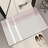 Badezimmerteppich Super Absorbierende Rutschfester Badematte, Badematten Badteppich 60x90cm Badvorleger Extra DüNn Schnelltrocknende Waschbare Badematte Home Rug, Badmatte Bodenmatte Floor Mat Linien