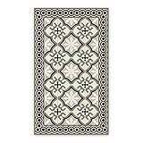 Coloray BirdsEcho Vinyl-Teppich PVC 80x198cm Dekorative Matte Bodenschutz in der Küche Küchenmatte Linoleum Teppich Küchendekorationsmatte - Abstraktion Azulejos.