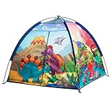 Exqline Kinderzelt, Tragbares Faltbare Dinosaurier Spielzelt für Drinnen und Außenbereich, Pop Up Kinder Zelt für Kinderzimmer & Camping, Zelt kinderzimmer für Jungen & Mädchen - 120 x 120 x 110 cm