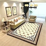 AD6H-CZ Hellgelber Teppich, anpassbar, leicht zu reinigen, rutsch Fester Sofa Teppich,Hellgelb,120x180cm