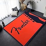 TIKLO Musik Teppich Wohnzimmer Schlagzeug Gitarre Teppich Großflächiger Teppich Dekorativer Bodenteppich Teppich Badematte Teppich Schlafzimmer 80X120cm