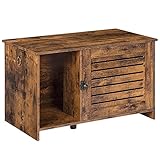 HOOBRO Katzenklo Schrank mit Lamellentür, Katzenschrank Katzenhaus, Katzenschrank für Katzentoilette, Innenraum große Katzenstreu-Aufbewahrungsbox, EBF07MW01