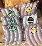 XXL Exoten/Wild Bratwurst Pack (Reh-, Wildschwein-, Hirsch-, Bison-, Känguru- und Zebrabratwurst)