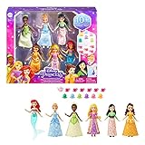 Disney Princess Party Set - Tiana, Cinderella, Mulan, Belle, Rapunzel und Arielle in ihrem Meerjungfrauenlook für Kinder ab 3 Jahren, HLW91
