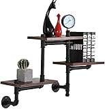 Wandregale, schwebende Regale, Industrieregal, Leiterregal, Bücherregal, Leiter, Wohnzimmer, Wandbehang, Bücherregal, Korridor, Blumenständer, Tragkraft: 50 kg, Schränke, Gestelle und Regale