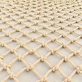 WANIAN Outdoor Sport Hanf-Seilnetz,Jute-Seilnetz für Seilbrücke Leiter Hängemattenschaukel,Dschungel-Kletternetz für Kinderspielplatz,Kleintier-Kletternetz(Size:2M×9M(6.5FT×29.5FT),Color:Jute)