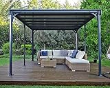 Palram Milano 4300 Gartenpavillon: Höchst Widerstandsfähiger Und Flacher Hardtop Pavillon 426 x 309 cm. Robuste Aluminiumkonstruktion Mit Dach Aus Polycarbonat. Ideal Als Freistehende Überdachung.