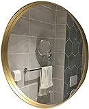 Schminkspiegel Große runde Spiegel für die Wanddekoration, Moderne Schminkspiegel mit Metallrahmen, nordische wandmontierte Gold-High-End-Dekoration, Badezimmerspiegel, wandmontierte Kosmeti