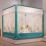 Jurte Moskitonetz Für Haushaltsgebrauch Im Sommer 1.8m Halterung Fixed Baby Fall Proof Kind 1.5 DREI Tür Schlafzimmer Reißverschluss