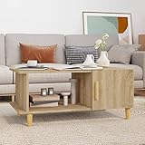 CIADAZ Couchtisch, Wohnzimmertisch, Coffee Table, Beistelltisch, Teetisch, Living Room Table, Sofatisch, Sonoma-Eiche 90x50x40 cm Holzwerkstoff