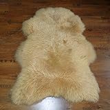 MEIWITT® Schaffell Lammfell Echtfell, beige/Sandfarben, 140-150 cm