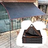 Sonnensegel Schattennetz Mit Ösen, Leichter Und Atmungsaktiver Sonnenschutz Netz Für Terrasse Pergola, Balkon, Gewächshaus, Anpassbare Schattiernetz Beschattungsnetz 1m 2m 3m 4m 5m 6m 8m (Color : Sch
