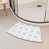 Quadrant Gebogene Duschmatte, halbrunde Badematte, Badezimmer-Autoteppiche, Sektor-Eckduschmatte, rutschfest, weich saugfähig, für runde Dusche, 40 x 75 cm/45 x 100 cm, mehrere Stile