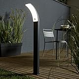 Inspire - Außenstehleuchte LAKKO - LED Außenleuchte mit Bewegungsmelder - Wegeleuchte - 1500LM - IP44-4000K - H. 96 cm - Alu - Anthrazit - Außenlampe - Wegebeleuchtung - Standleuchte - Stehleuchte