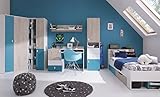 QMM Traum Moebel Jugendzimmer Kinderzimmer komplett Space Set A Eckschrank 2 Standregale Schreibtisch Wandregal Bett 200x90 NEU