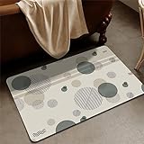 Badezimmerteppich, Badematte Rutschfest, Duschmatte Rutschfest, Duschvorleger, Badvorleger Badteppich Rutschfest Waschbar Teppich Badezimmer, Bathroom Mat, Bath Mat Mats, Bad Teppich, Kreise-90x120cm