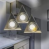 Dapo LED-Aufbau-Unterbau-Leuchte-Lampe Dreieck 3er Set Küchenleuchte 3x3W 3000K 230lm inkl. Trafo LED-Leuchte Küchenlampe