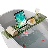 Badewannentablett | Badewannentischplatte für Erwachsene – Tray ausziehbar, verstellbar, Badewanne, Aufbewahrungsregal, multifunktional, Badewanne, Organizer für Badewanne Kuang