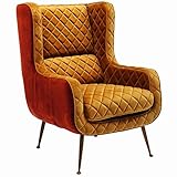 Kare Design Sessel Nonna, rostfarbener Sessel, Retro Sessel, Relax Sessel, Curry Sessel, Retro Ohrensessel, (H/B/T) 103x73x85cm