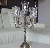 5 x Wunderschöner Glasaufsatz Dicke Version 10cm für Kerzenleuchter crackliert Teelichthalter, Windlicht, Teelichtaufsatz