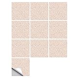 10 Stück marmorlose Fliesenaufkleber zum Abziehen und Aufkleben, wasserdicht, selbstklebend, Granitböden, 3D-Wandfliesenaufkleber für Küche, Badezimmer, Wohnzimmer Pferde Aufkleber Wand (B, One Size)