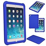 TECHGEAR Schutzhülle für iPad Mini 1 2 3, [Kinderfreundlich] Leichtes Koffer Silikon Soft Shell Anti-Rutsch-Shockproof verstärkte Ecken + Displayschutzfolie. hülle für iPad Mini 3 2 1 - Blau