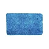 WohnDirect Badezimmerteppich groß Hellblau - Badematte rutschfest 60 x 100 cm - Badteppich Set, waschbar