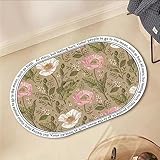 Hinnin Badezimmerteppich, Badematte rutschfest, Duschmatte rutschfest, Duschvorleger, Badvorleger Badteppich Waschbar Teppich Badezimmer, Bathroom Mat, Bath Mat Mats, Bad Teppich, Pflanzen-80x120cm