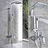Chrom-Duscharmatur, Regen-Wasserfall-Duscharmatur, Einhand-Badewannen-Brauseset, Schiebetür, Wasserfall, Badezimmer-Wasserkanne Decoration