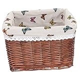 OKUMEYR Make-Up-Behälter Korb Für Wasserhyazinthe Aufbewahrungskörbe Organisationsbehälter Regalkörbe Geflochtener Korb Dekorativer Geflochtener Korb Organisationskörbe Wäschekorb