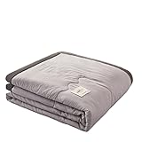 Schlafsofa-Schlafdecke, Nickerchendecke/Steppdecke, Sommerschlafdecke, Decke, Erwachsene/Kinder, weicher Stoff, hautfreundlich, Steppdecke, Bettwäschebezug ( Color : Light gray , Size : 200*230cm )