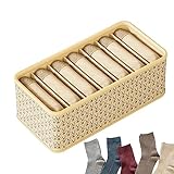 Jomewory Socken Schubladen Organizer Trennwand - BH Organizer Trennwand für Schublade, Faltbare Trennwände aus Stoff, Kleiderschrank-Aufbewahrungsorganisator für Schrank, Kleiderschrank