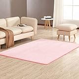 GBFR Outdoor Zeltunterlage Dicker Coral Fleece Teppich Tatami Teppich Schlafzimmer Wohnzimmer Erkerfenster Decke Krabbelmatte Teppiche für Schlafzimmer Anti Rutsch, Polyester, Rose, 200 * 250cm